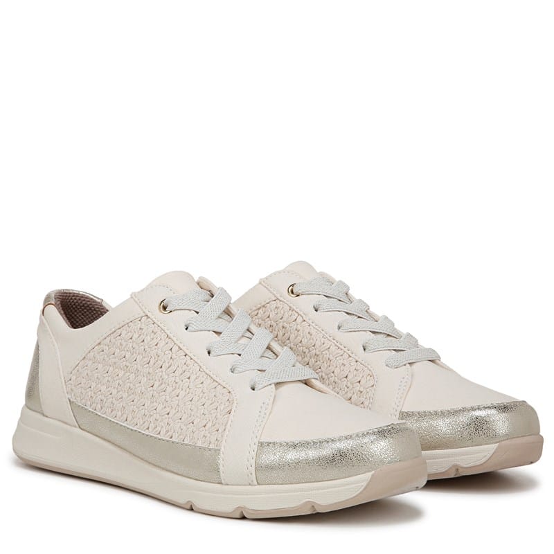 Lifestride Women's Recover Sneakers (Eggnog Stretch Fabric) - Size 8.5 W