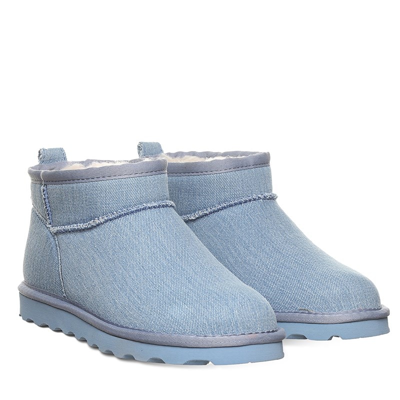 Bearpaw Women's Shorty Vegan Water Resistant Winter Boots (Denim Blue) - Size 8.0 M