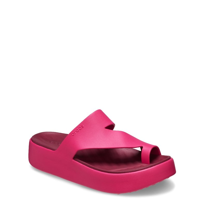 Crocs Women's Getaway Toe Loop Platform Sandals (Dragon Fruit) - Size 6.0 M
