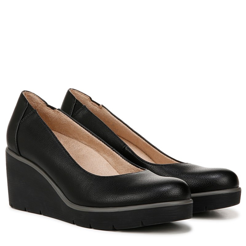 Soul Naturalizer Women's About Time Wedge Pump Shoes (Black Faux Leather) - Size 7.5 M