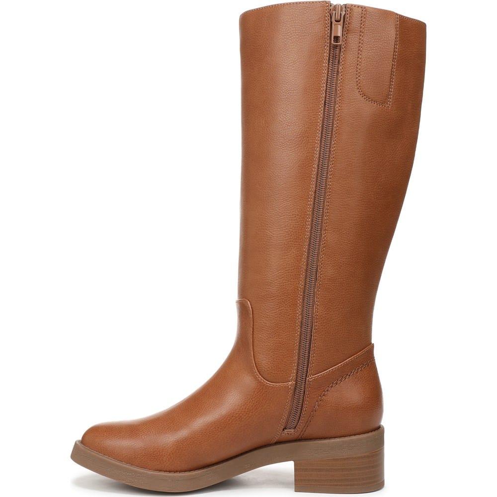 Brinley Co. Women's Faux Leather Mid-Calf Boots - Round Toe, 3" Wedge, Regular & Wide Calf Options - View #8