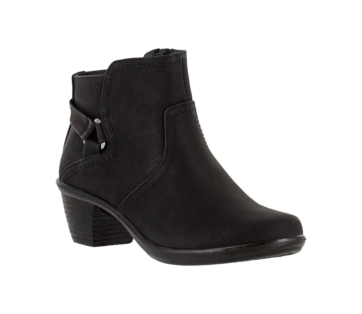 Wide Block Heel Bootie 