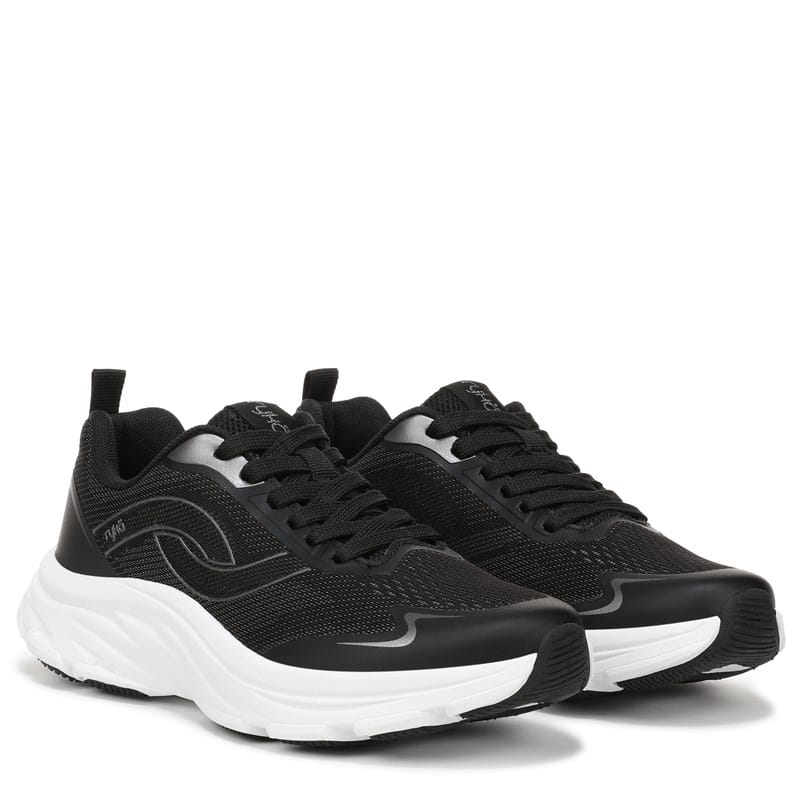 Ryka Women's Devine Max Walking Sneakers (Black Mesh) - Size 6.5 W