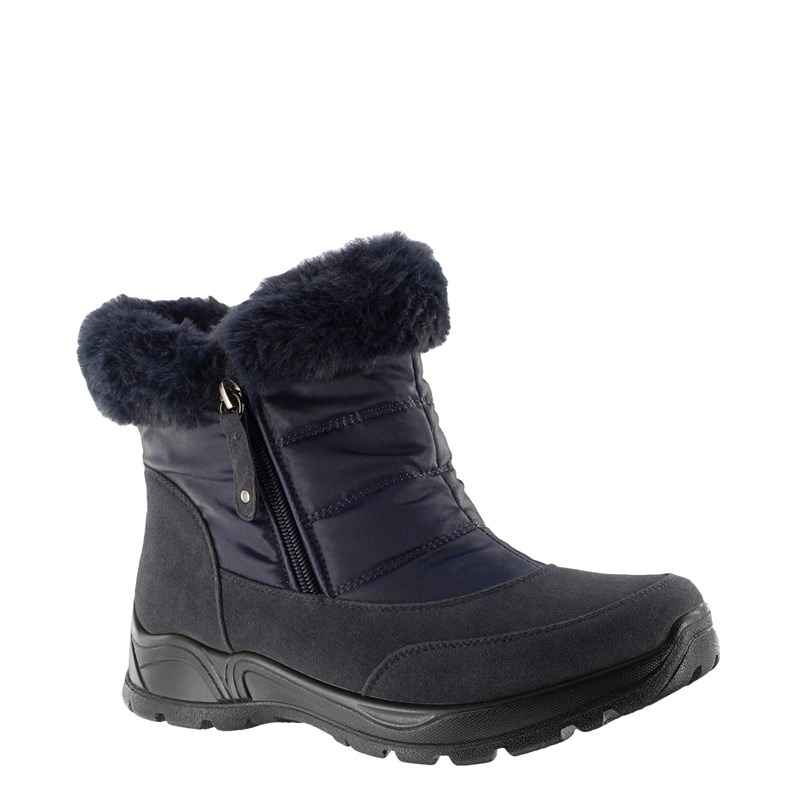 Womens Easy Street Frosty Nylon Winter Ankle Boots