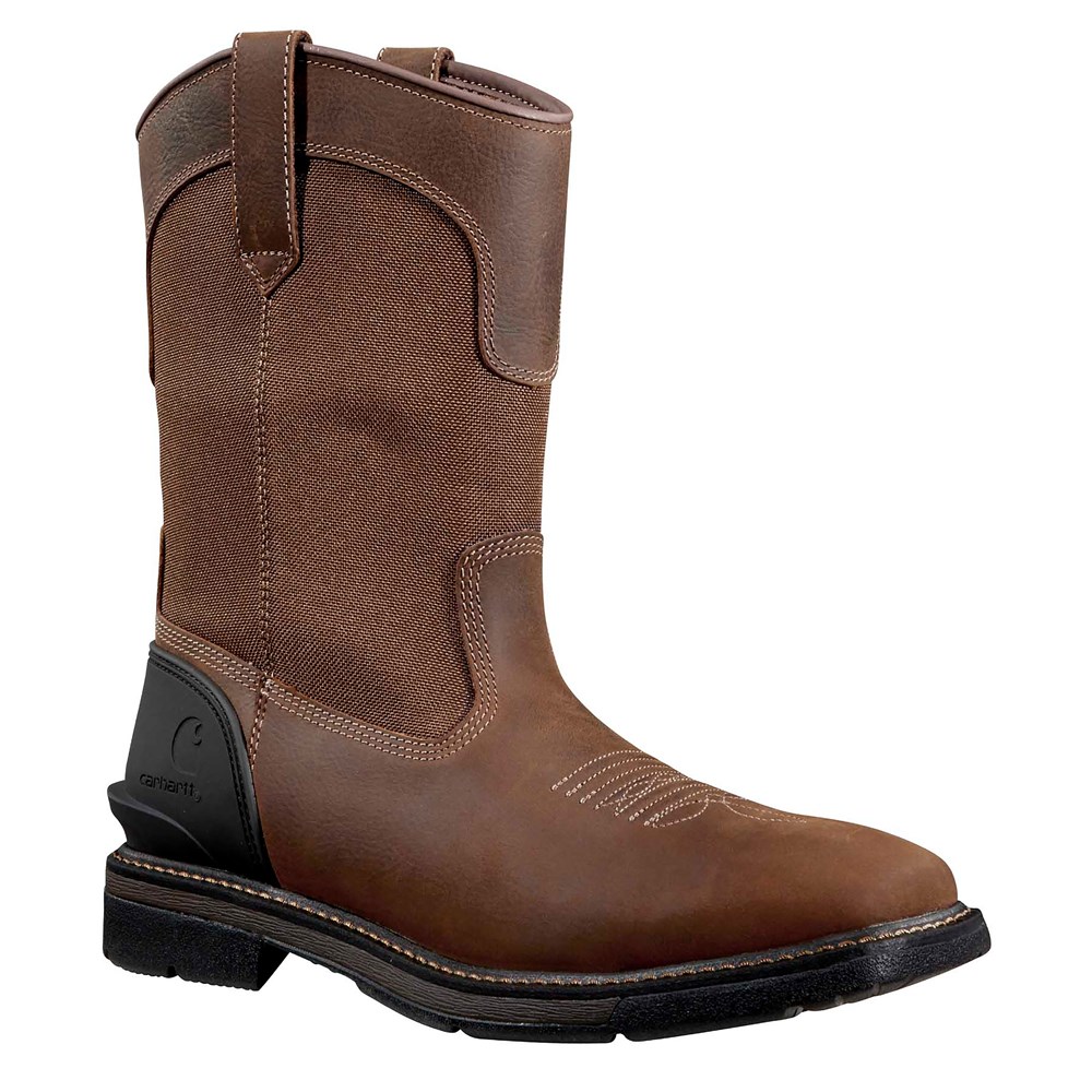 Men s Carhartt Montana 11 Wellington Water Resistant Work Boots 10 Brown Brown