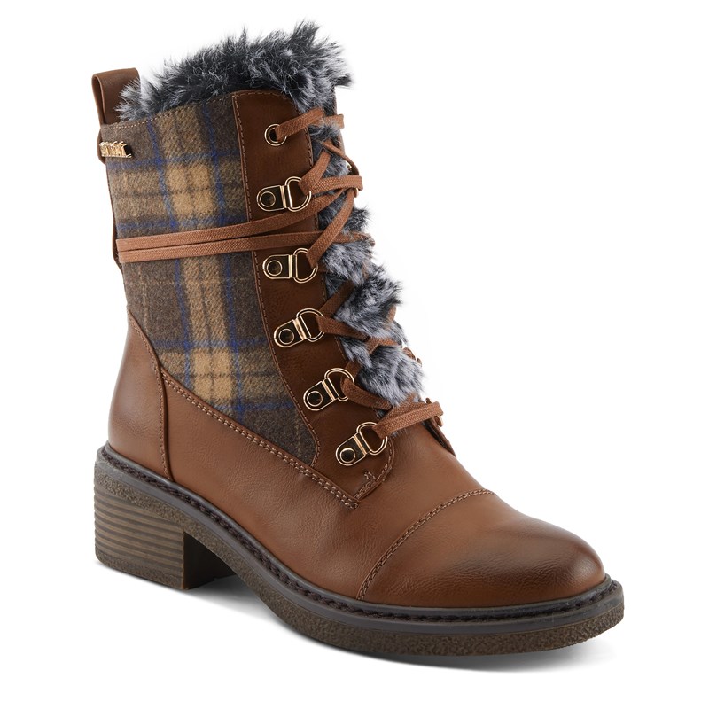 Patrizia Women's Hilvia-Flany Lace Up Boots (Brown/Multi) - Size 41.0 M