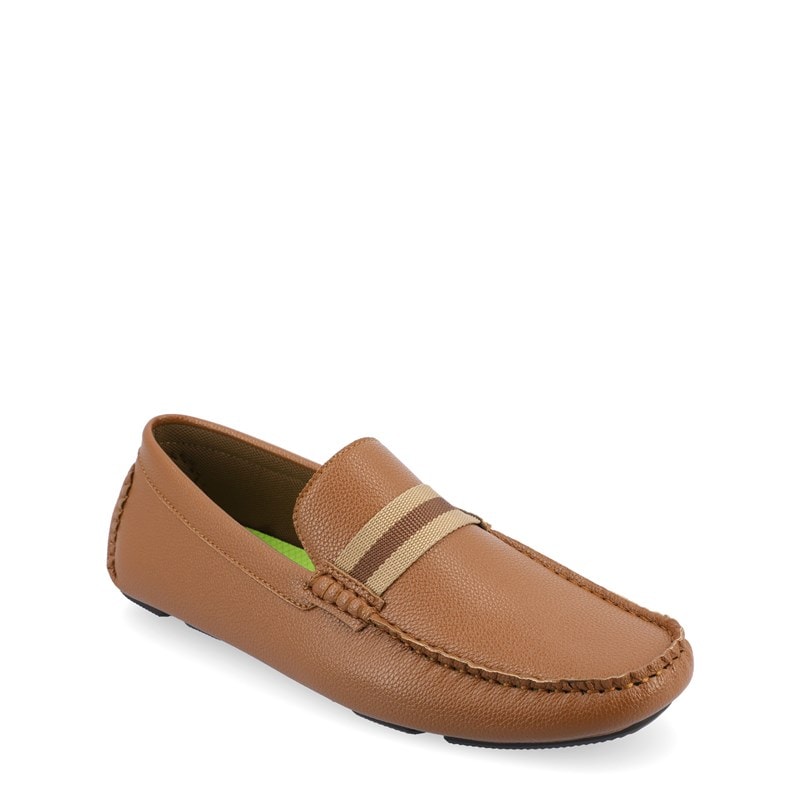 Vance Co. Men's Griffin Moc Toe Loafers (Cognac) - Size 11.5 M