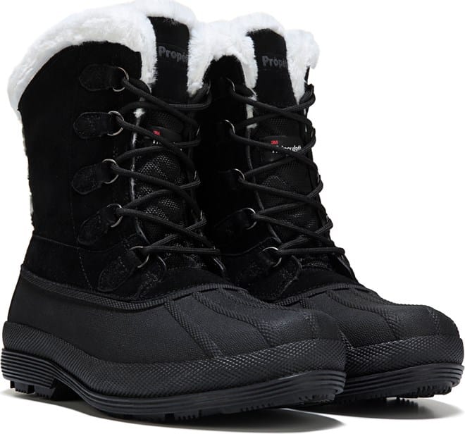 Propet Lumi Tall Lace (Black/White) Women's Boots