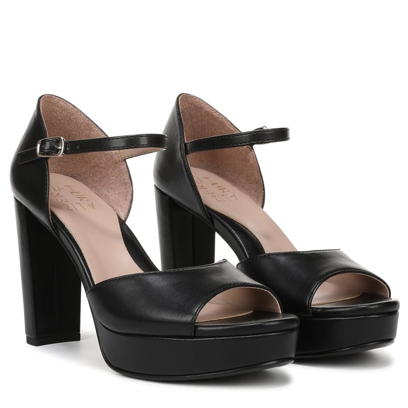 Naturalizer Women's Novi Dress Sandals (Black Faux Leather) - Size 7.5 M