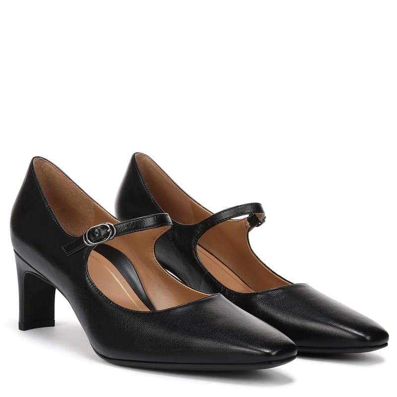 Vionic Women's Samira Maryjane Dress Pump Shoes (Black Nappa Leather) - Size 10.0