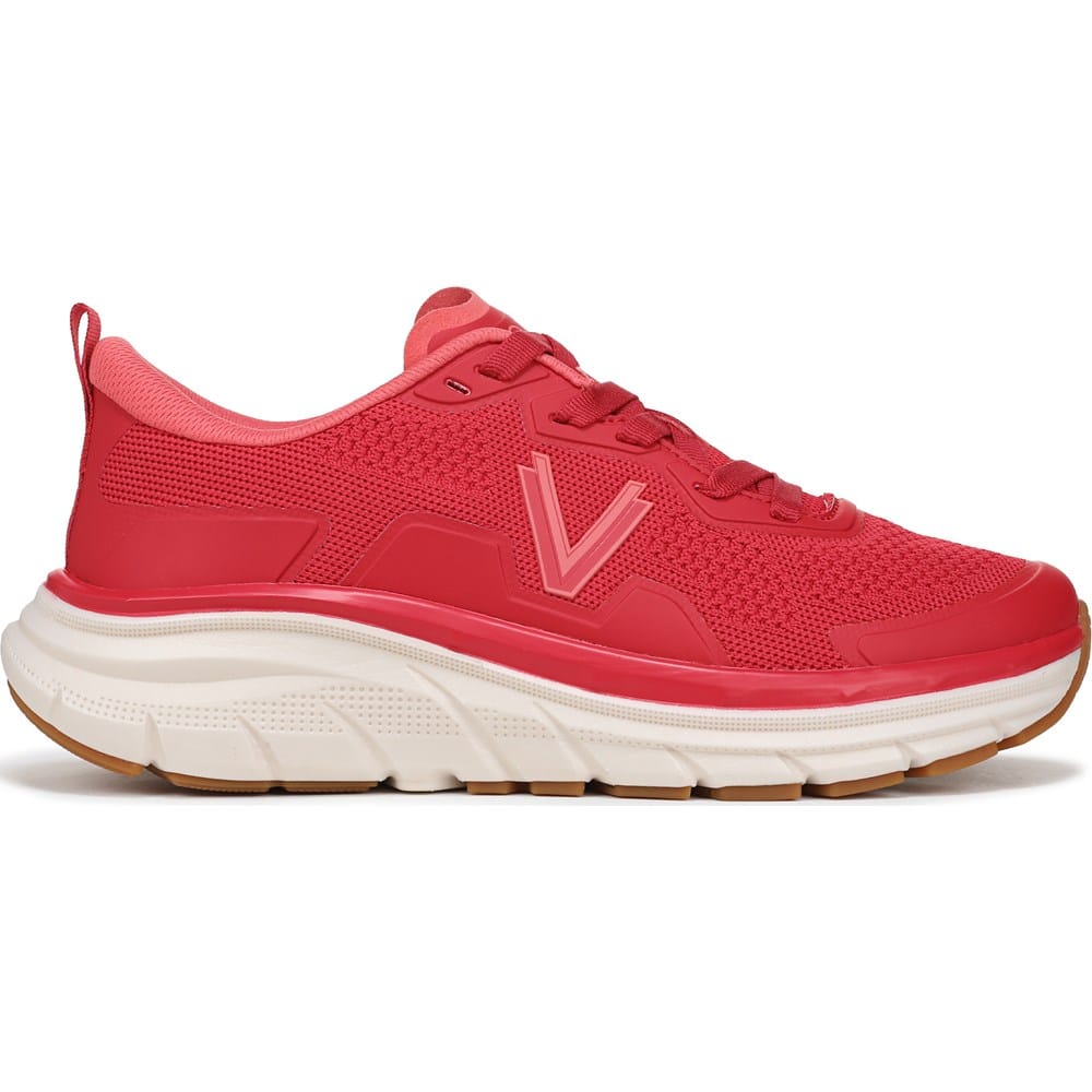 Santiro Women's High Top Knit Slip-On Sneakers - Breathable Athletic Shoes, All Red Size 9