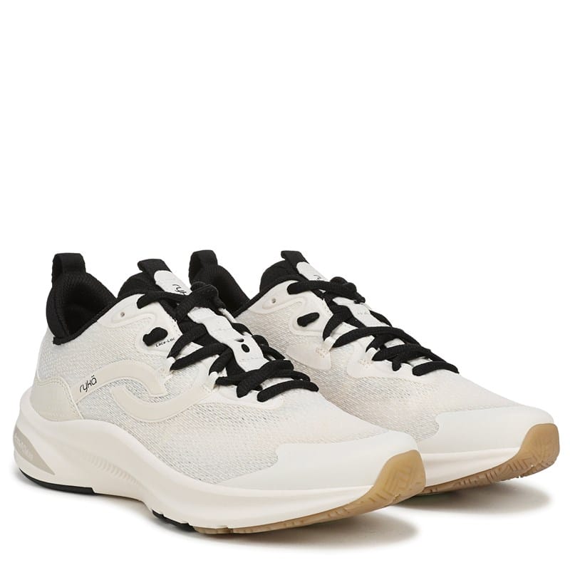 Ryka Women's Never Quit 2 Training Sneakers (White/Black Mesh) - Size 10.0 W