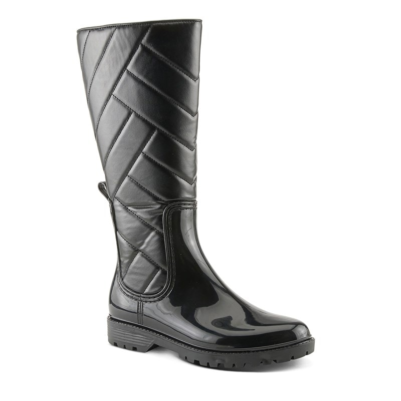 Spring Step Women's Maiza Waterproof Tall Rain Boots (BLACK) - Size 37.0 M