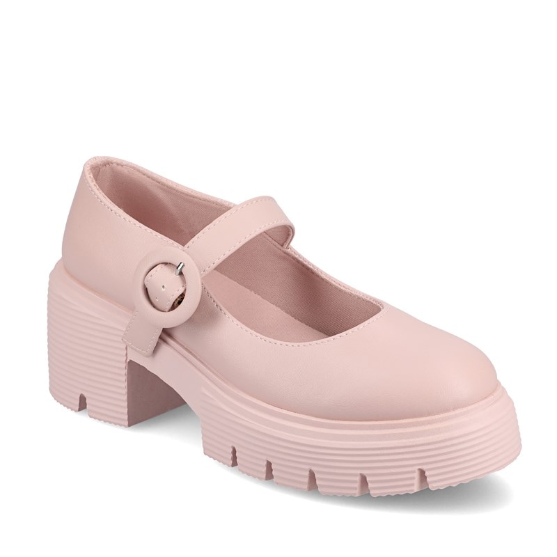 Journee Women's Zarynn Platform Mary Jane Shoes (Pink Faux Leather) - Size 7.5 M