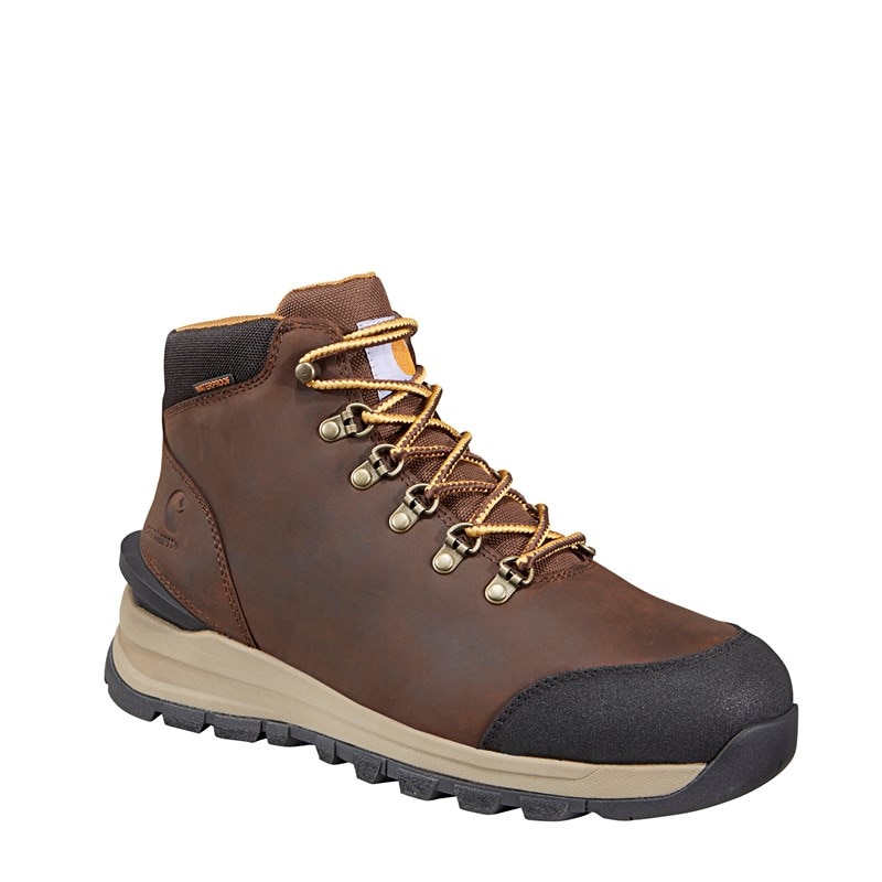 Carhartt Men's Gilmore 5" Medium/Wide Waterproof Alloy Toe Hiker Boots (Dark Brown Leather) - Size 10.0 M