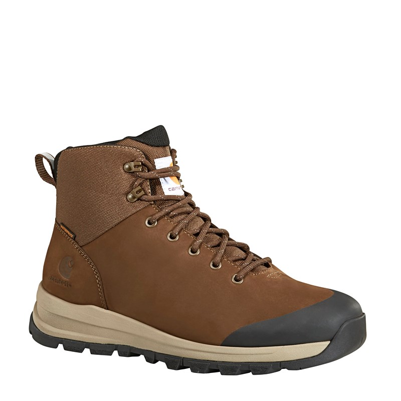 Carhartt Men's Outdoor 5" Medium/Wide Waterproof Soft Toe Work Boots (Brown Nubuck) - Size 10.0 M