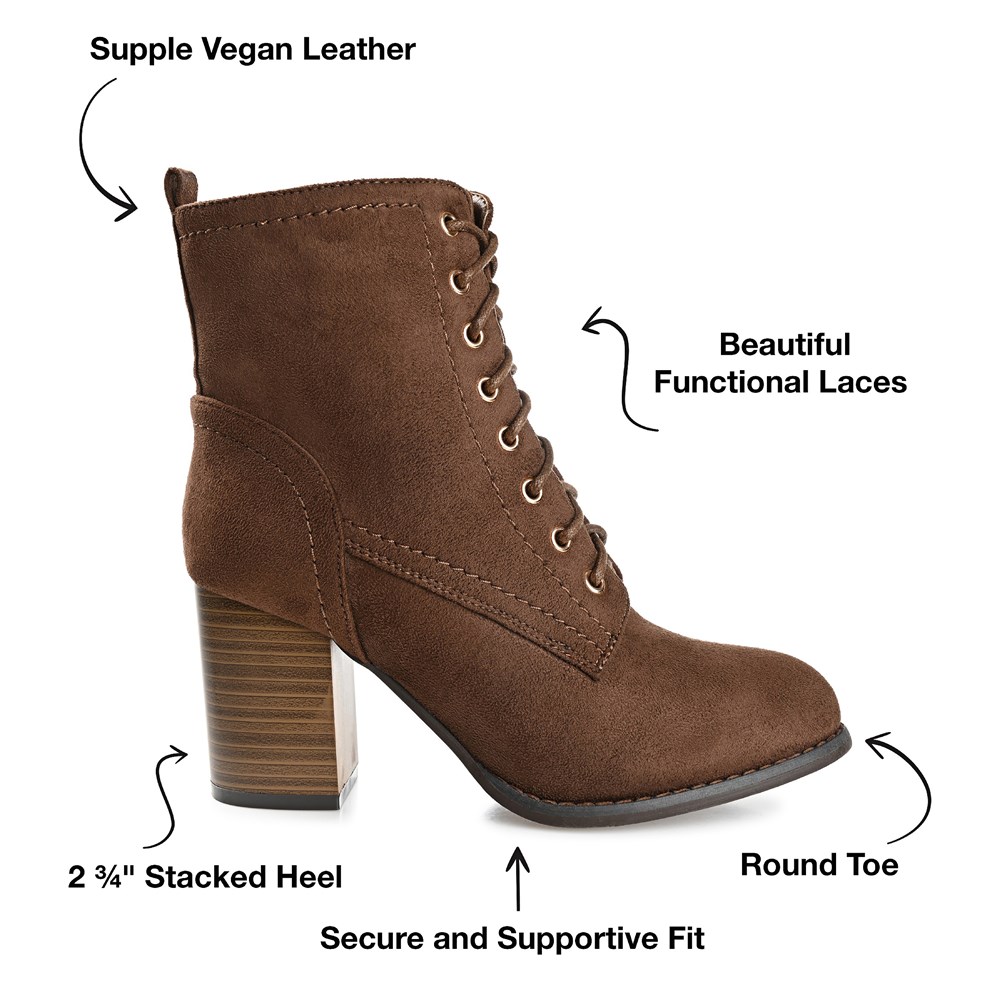 Journee Women s Baylor Block Heel Ankle Boot Famous Footwear