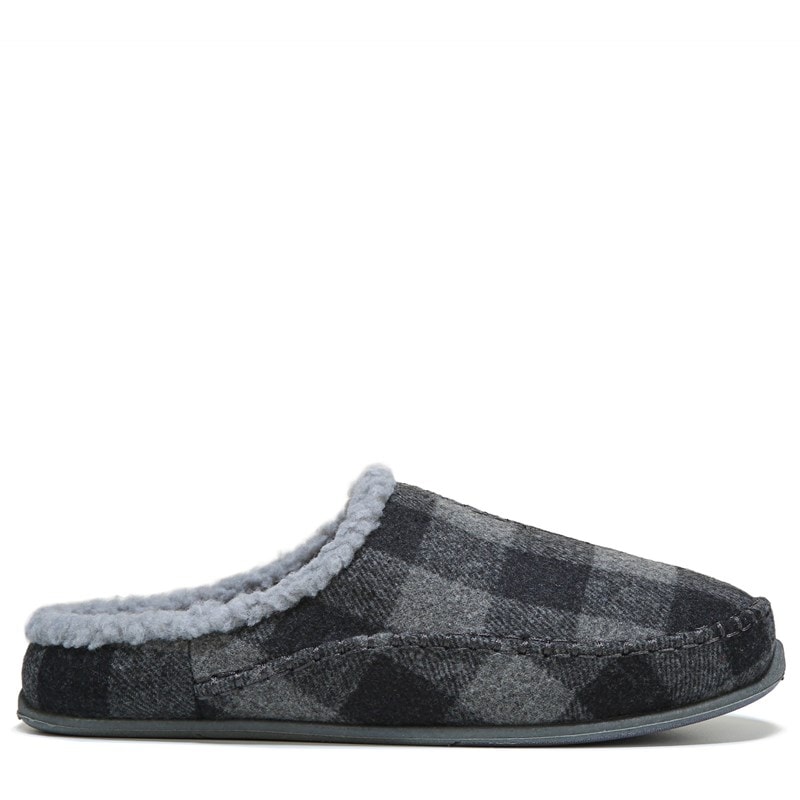 Deer Stags Men's Nordic Clog Slipper Shoes (Grey/Black Plaid) - Size 12.0 W