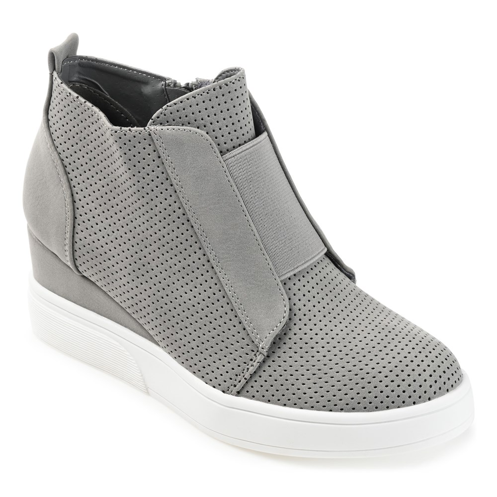 Journee Women s Clara Wide Wedge Slip On Sneaker Famous Footwear