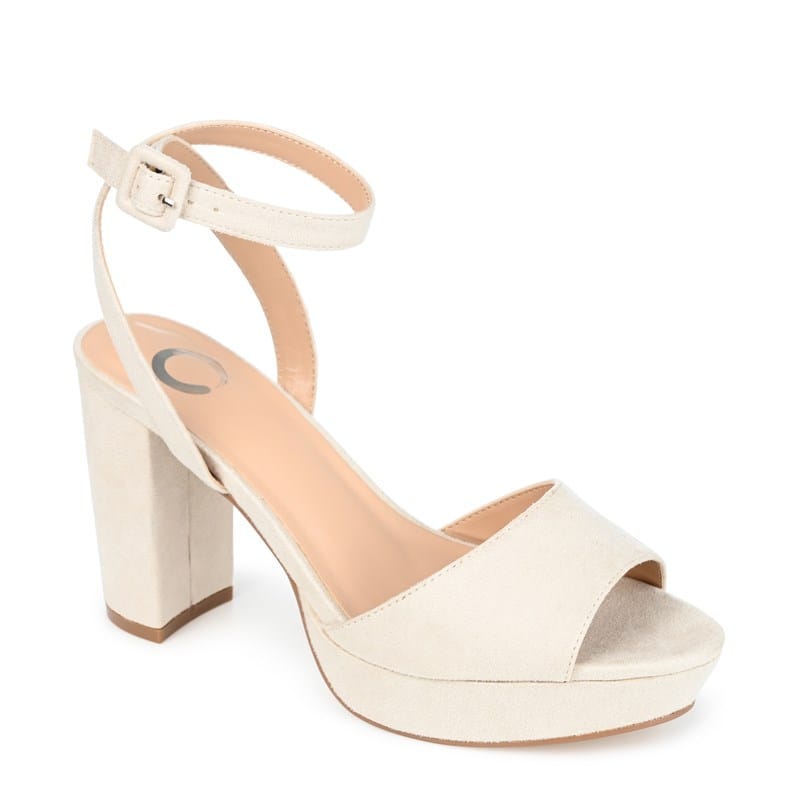Journee Women's Nairri Platform Dress Sandals (Nude Synthetic) - Size 10.0