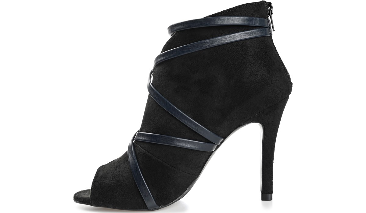 Journee Women s Samara Wide Peep Toe Dress Bootie Famous Footwear