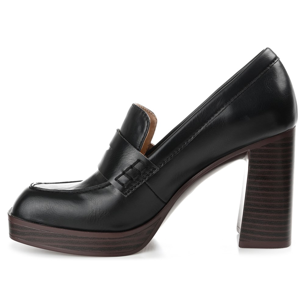 Journee Collection Women s Ezzey Block Heel Loafer Famous Footwear