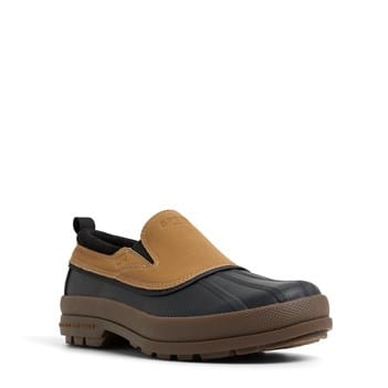 Clarks Bowman Duck Boots Mens 10.5 Brown Leather Waterproof Slip On Low Top Clarks Bowman Waterproof Top Brown Leather Rain Duck Boots  main image 4