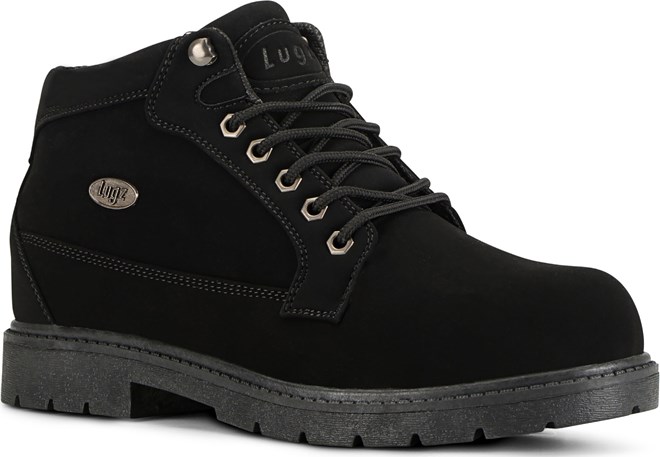 Mens black lugz boots deals