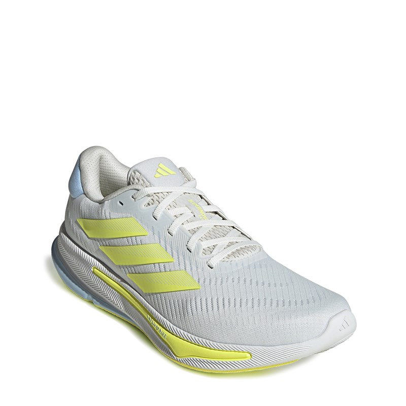 Adidas Men's Supernova Ease Running Shoes (White/Grey/Yellow) - Size 8.0 M