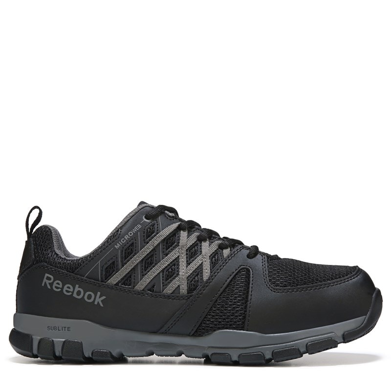 Reebok Work Men's Sublite Work Steel Toe Work Shoes (Black) - Size 10.0 M