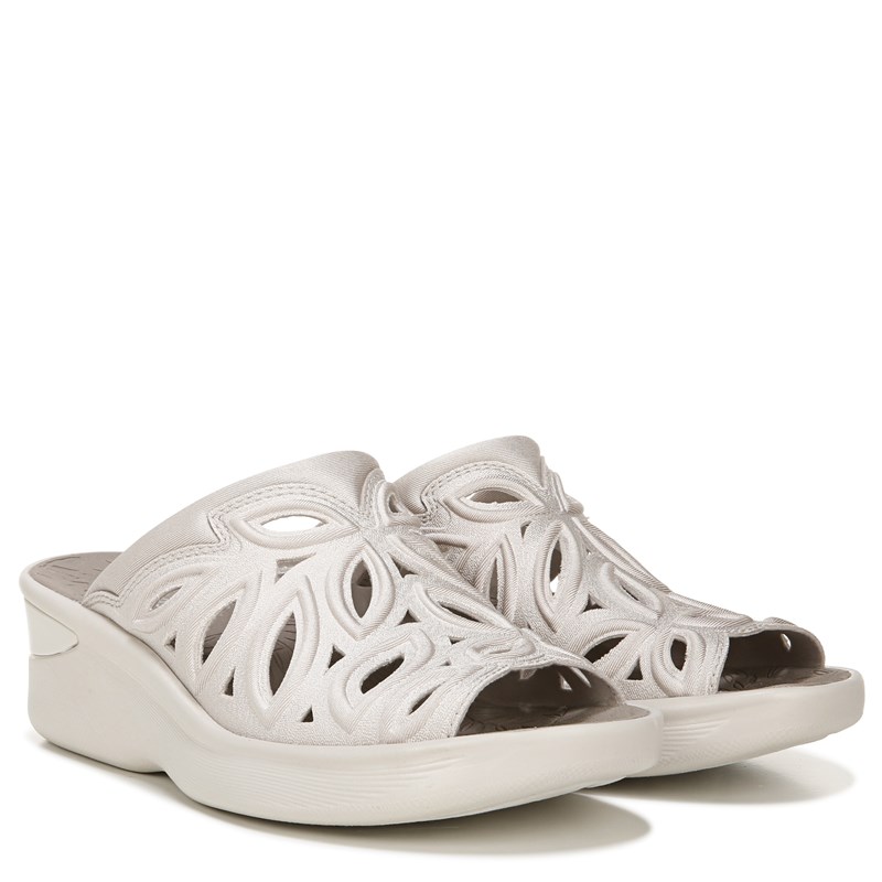 Lifestride Women's Susie Wedge Sandals (Sand Shimmer Fabric) - Size 6.5 W