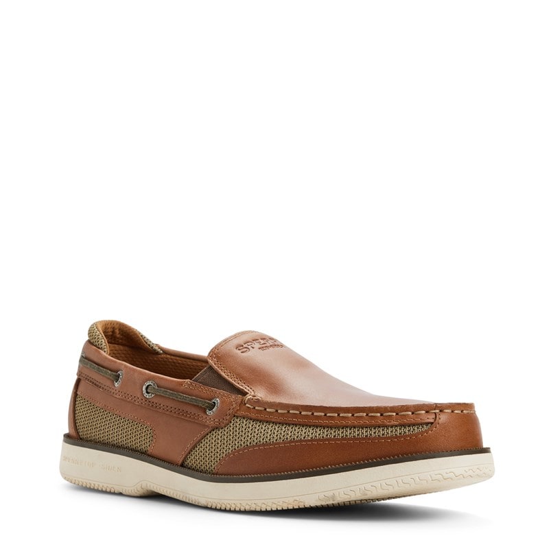 Sperry Men's Surveyor Slip On Leather Boat Shoes (Tan) - Size 10.5 M