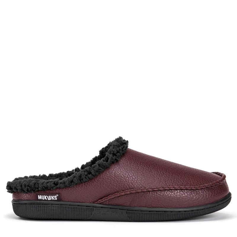 Muk Luks Men's Faux Leather Clog Slipper Shoes (Brown) - Size 10 M
