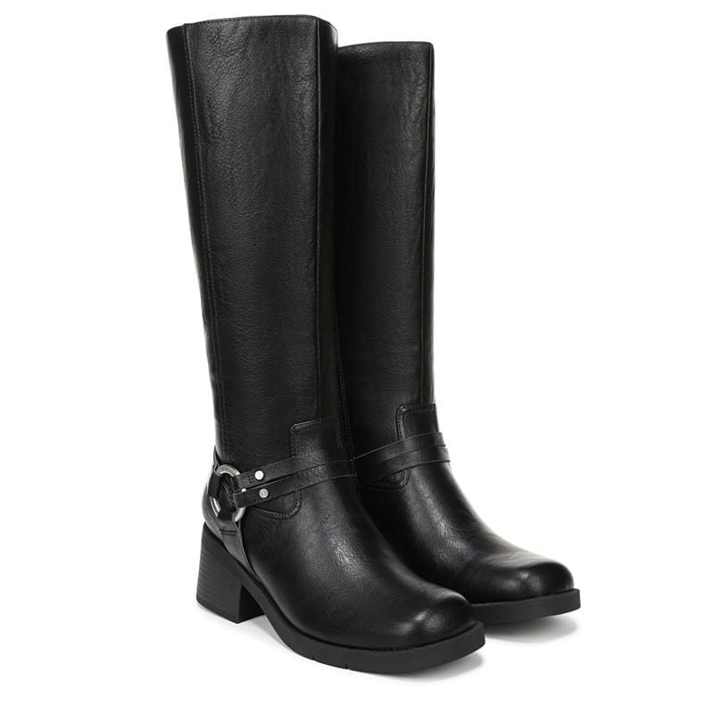 Dr. Scholl's Women's Joplin West Wide Calf Tall Boots (Black Faux Leather) - Size 9.5 M