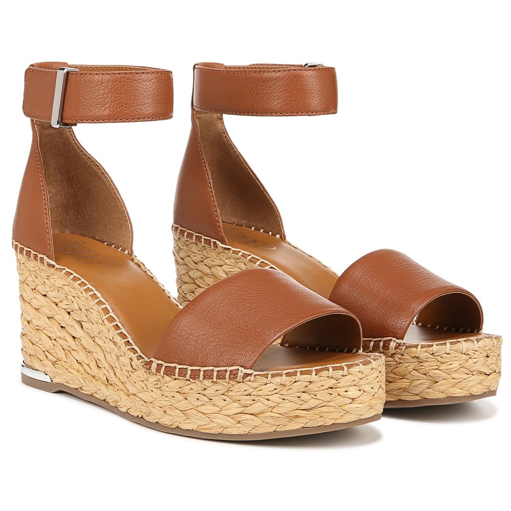 Franco Sarto Women s Clemens Raffia Espadrille Wedge Sandal Famous Footwear