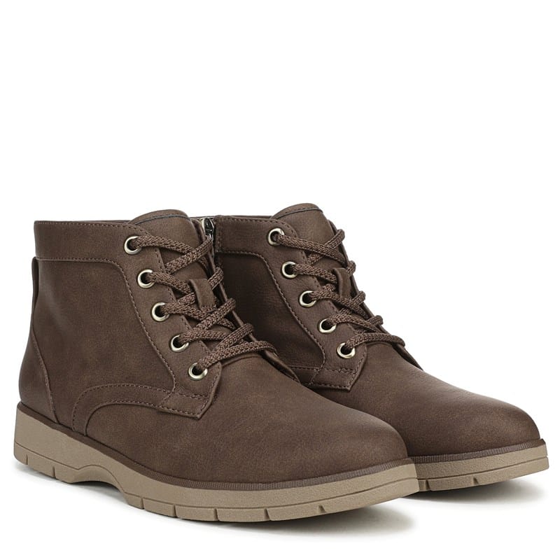 Dr. Scholl's Women's Northstar Lace Up Boots (Dark Brown Faux Leather) - Size 7.0 W