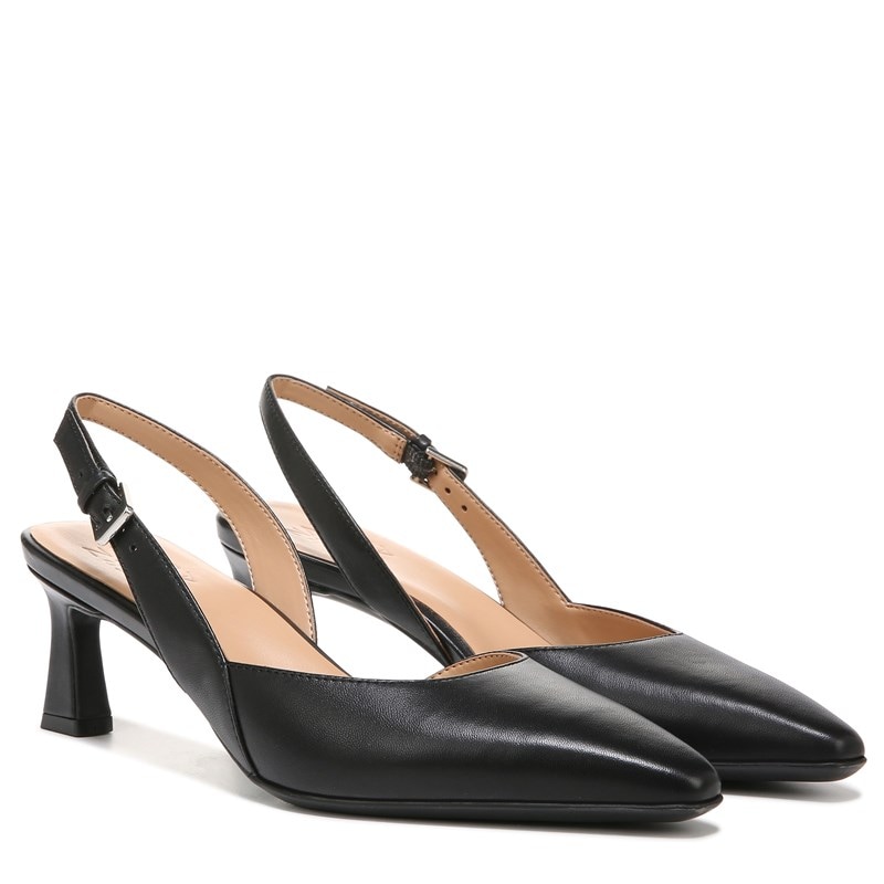 Naturalizer Women's Dalary Slingback Pump Shoes (Black Leather) - Size 10.0 W