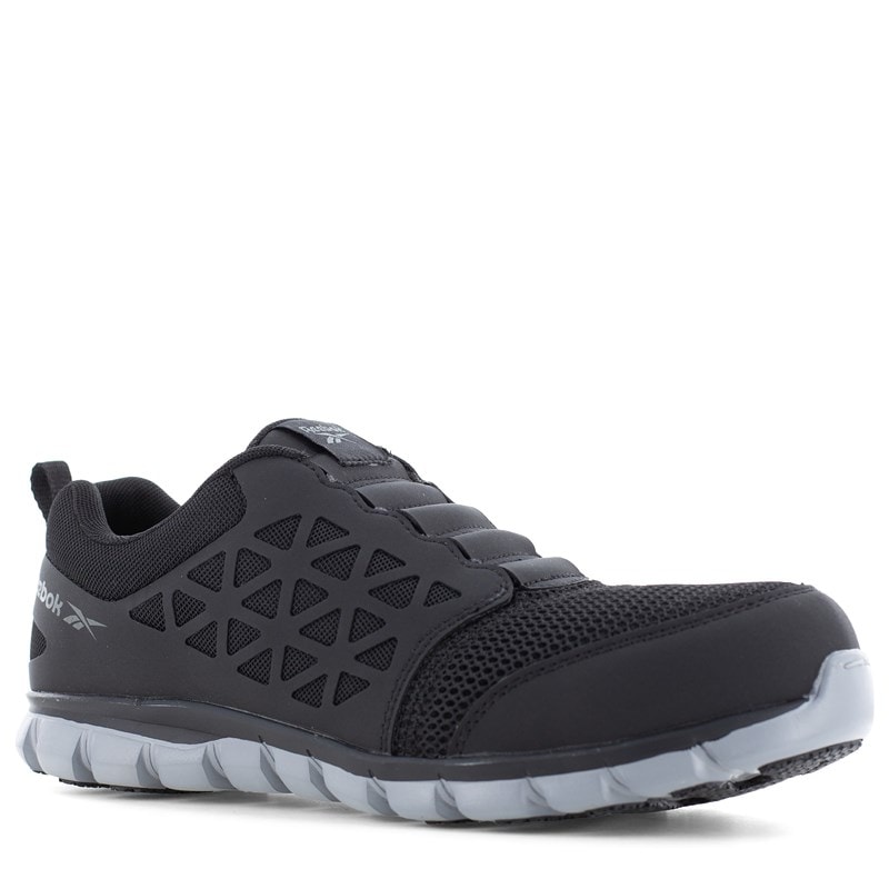 Reebok Work Men's Sublite Electrical Hazard Composite Toe Work Sneakers (Black) - Size 8.5 M
