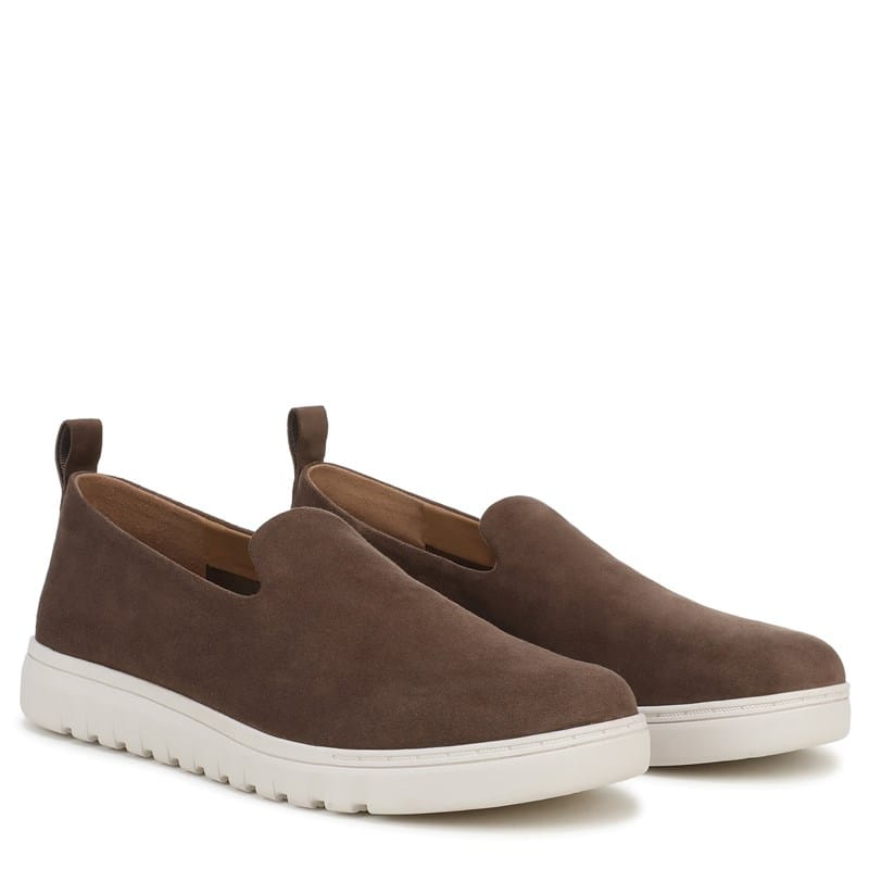 Vionic Women's Uptown Willa Slip On Flat Shoes (Driftwood Suede) - Size 7.5 M