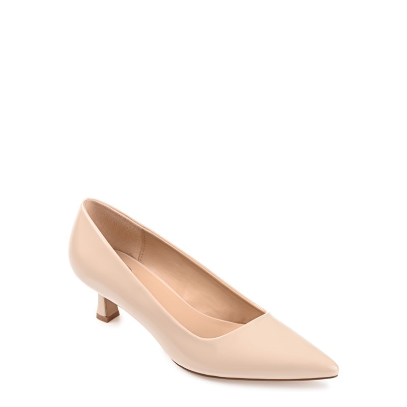 Journee Women's Celica Pump Shoes (Patent/Nude Synthetic) - Size 7.5 M