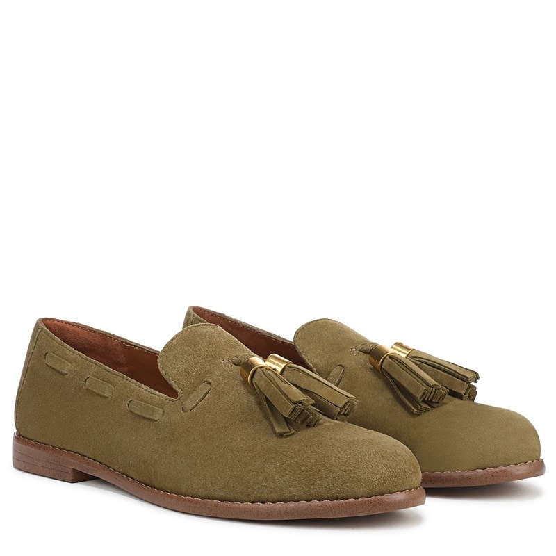 Franco Sarto Women's Hartlie Tassel Loafers (Moss Green Suede) - Size 10.0 M