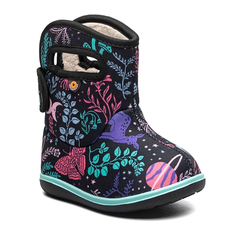 Bogs Kids' Baby Bogs II Waterproof Pull On Winter Boot Toddler Boots (Black Multi) - Size 10.0 M