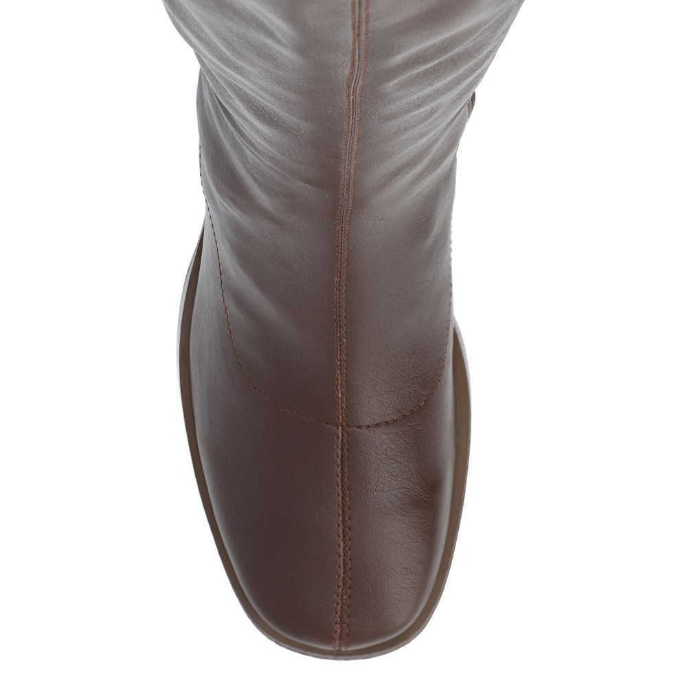 Journee Collection Women s Alondra Wide Calf Wide Block Heel Tall