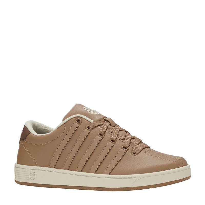 K-Swiss Men's Court Pro II Cmf Memory Foam Sneakers (Tan/Crème Brulee/Gum/Soft Silt) - Size 6.5 M