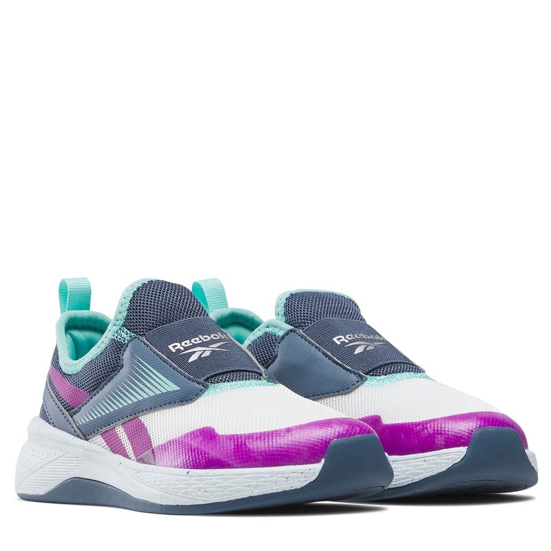 Reebok Kids' Nano Play Slip On Sneaker Little/Big Kid Shoes (White/Shadow/Aqua) - Size 6.5 M