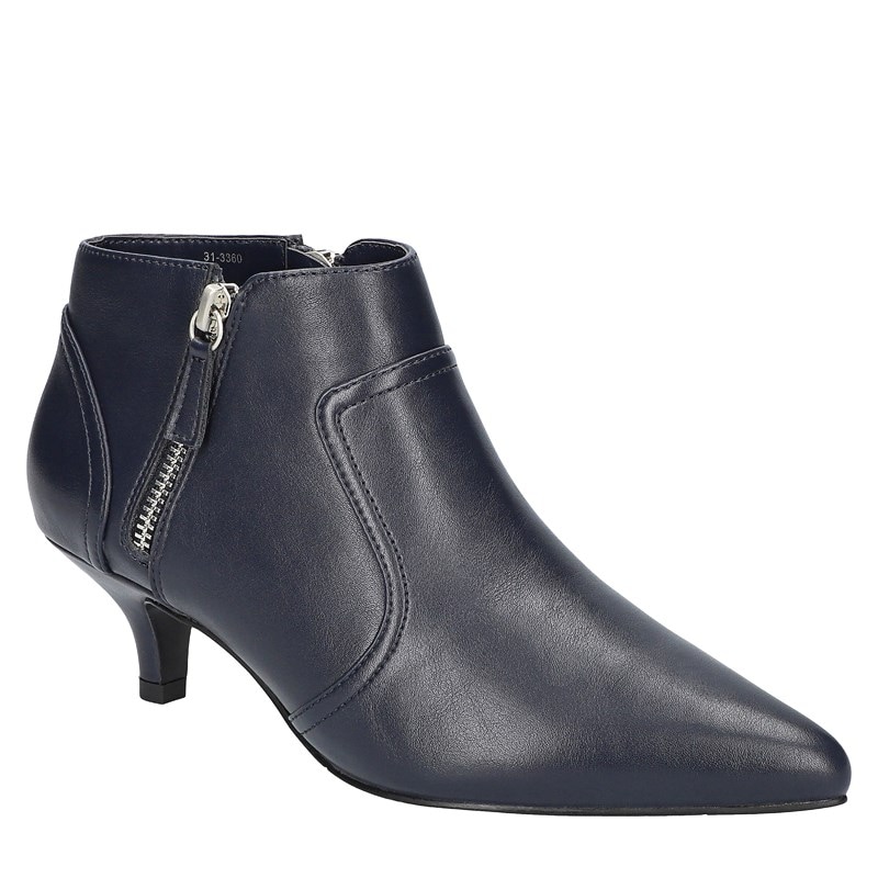 Easy Street Women's Annalee Dress Booties (Navy Faux Leather) - Size 10.0 N