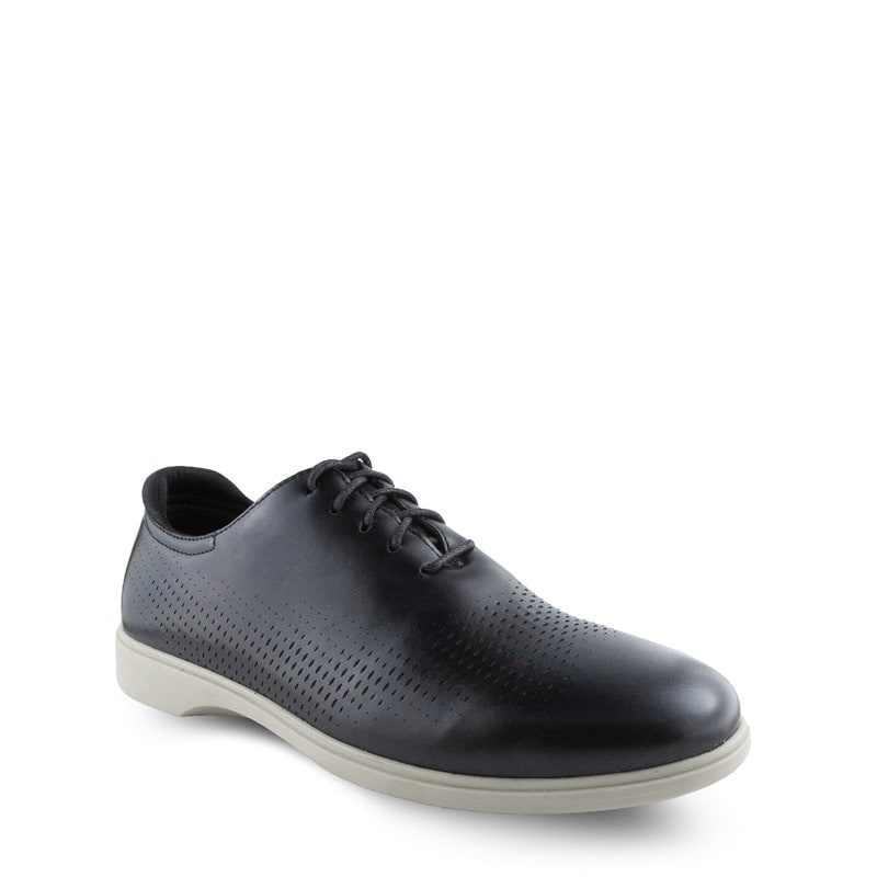 Deer Stags Men's Valencia Supro Comfort Perforated Oxford Shoes (BLACK) - Size 10.5 M