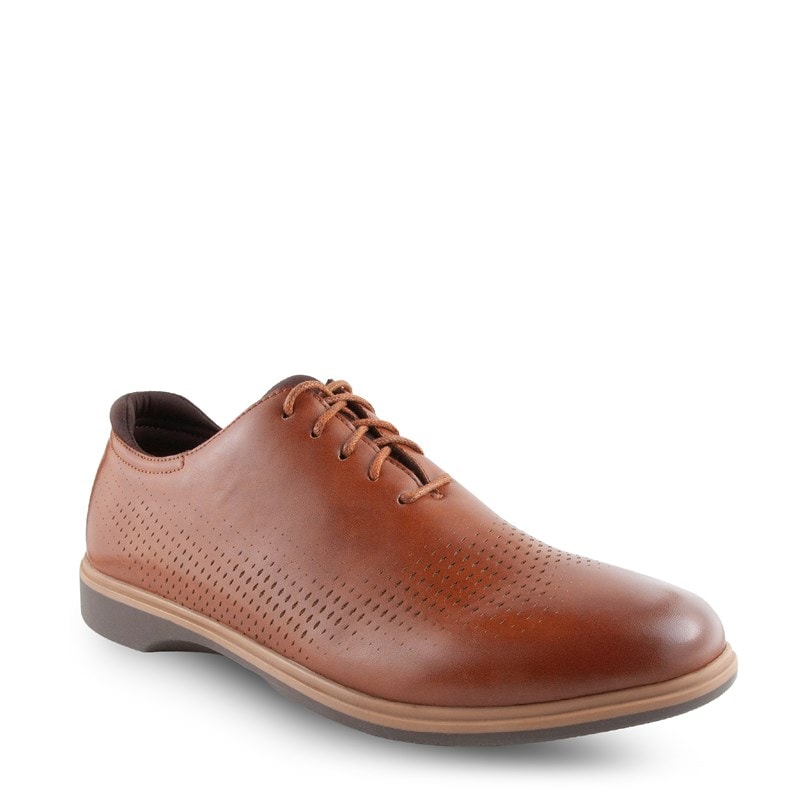 Deer Stags Men's Valencia Supro Comfort Perforated Oxford Shoes (COGNAC) - Size 13.0 M