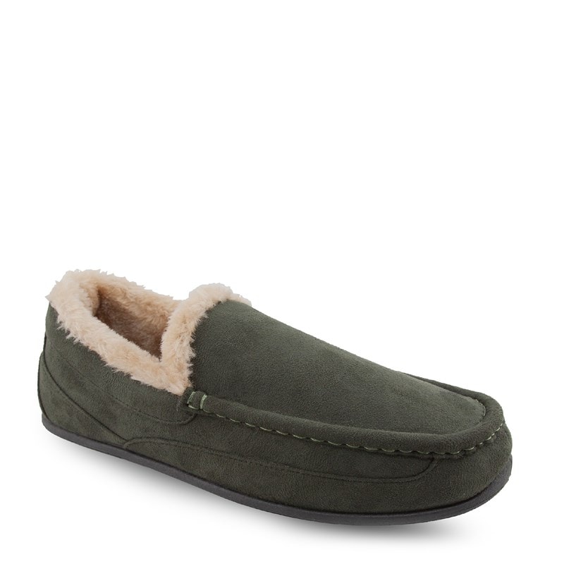 Deer Stags Men's Slipperooz Spun Moccasin Slipper Shoes (Olive) - Size 8.0 M