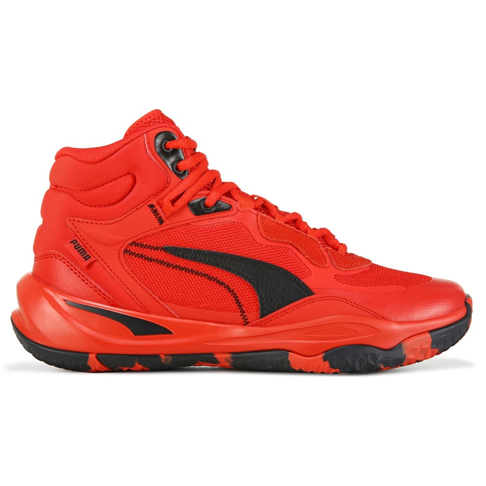 PUMA Kids' Playmaker Pro Mid Top Basketball Shoe Big Kid
